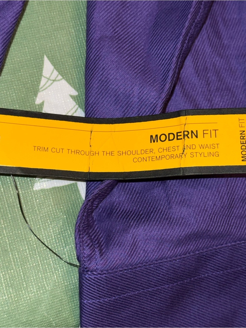 APT 9 Men’s Purple Modern Fit Long Sleeve Dress Shirt 100% Cotton Size XL New - Picture 9 of 9